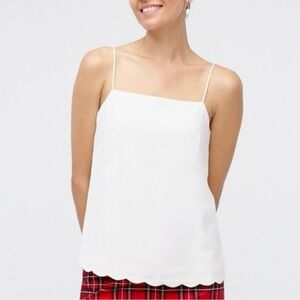 NWT J.Crew Scalloped hem lined camisole size 12